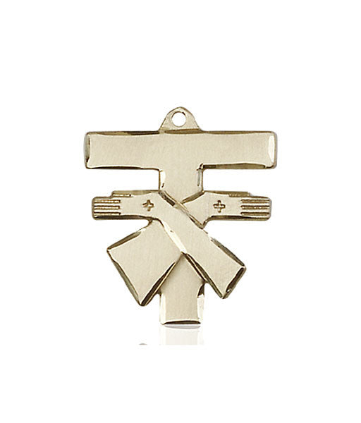 14kt Gold Franciscan Cross Medal