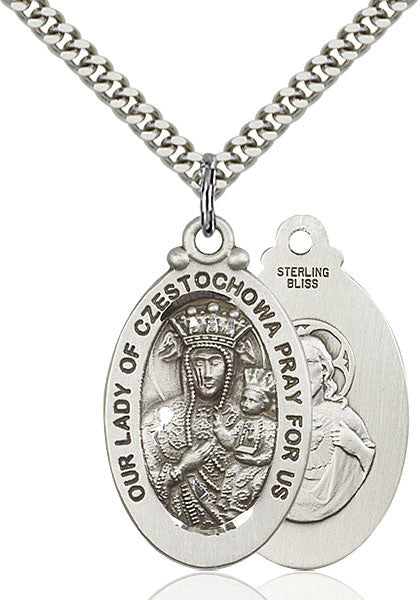 Sterling Silver O/L of Czestochowa Pendant