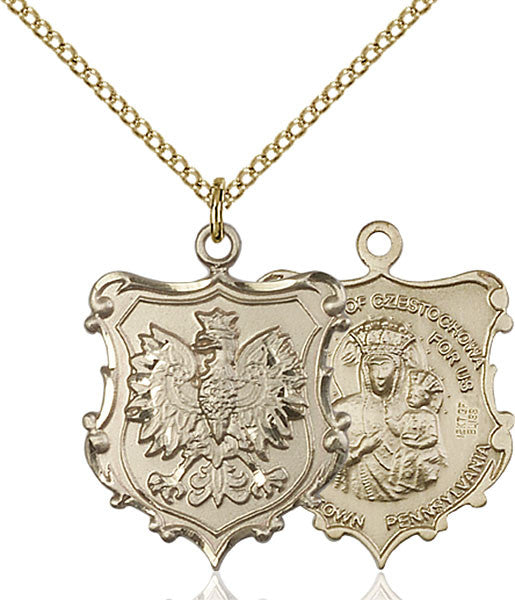 Gold Filled O/L of Czestochowa / English Falcon Pe