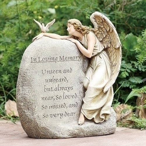 In Memory Angel Garden Stone 11.25"