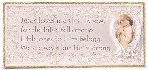 4.5 Jesus Loves Me  Wall Plaque