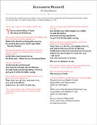 Eucharistic Prayer II The Roman Canon for Concelebration