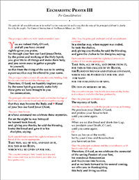 Eucharistic Prayer III The Roman Canon for Concelebration