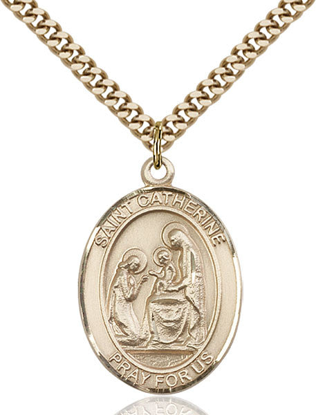 Gold Filled St. Catherine of Siena Pendant