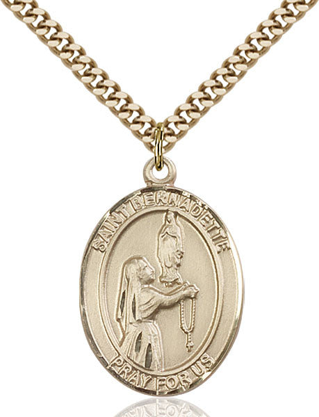 Gold Filled St. Bernadette Pendant