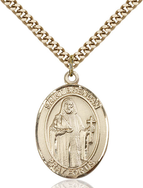 Gold Filled St. Brendan the Navigator Pendant