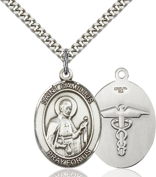 Sterling Silver St. Camillus of Lellis Pendant
