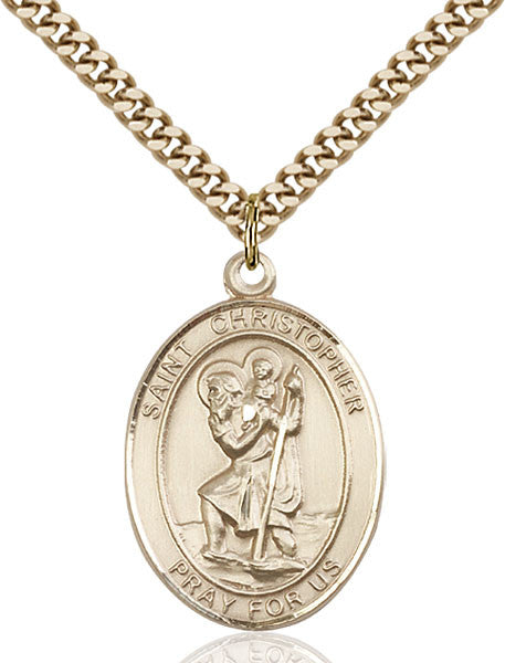 Gold Filled St. Christopher Pendant