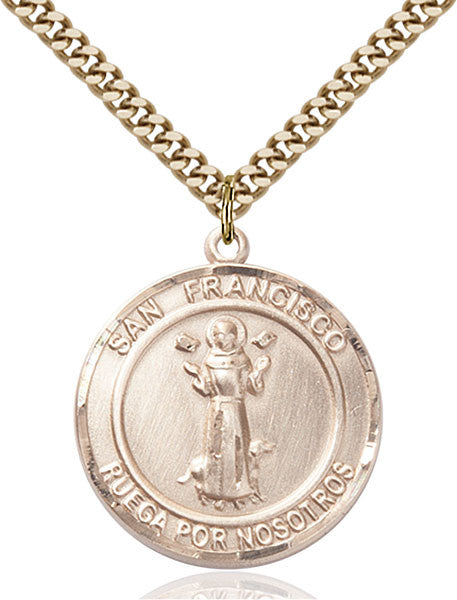 Gold Filled San Francis of Assisi Pendant