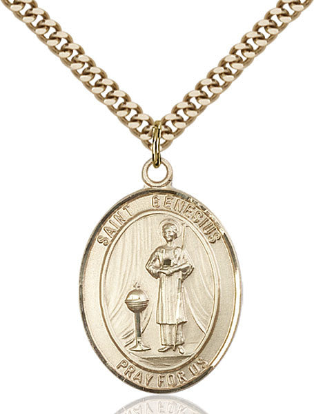 Gold Filled St. Genesius of Rome Pendant
