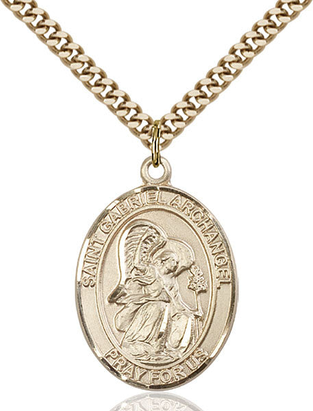 Gold Filled St. Gabriel the Archangel Pendant