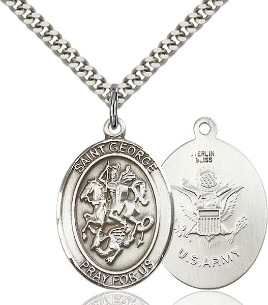 Sterling Silver St. George Pendant