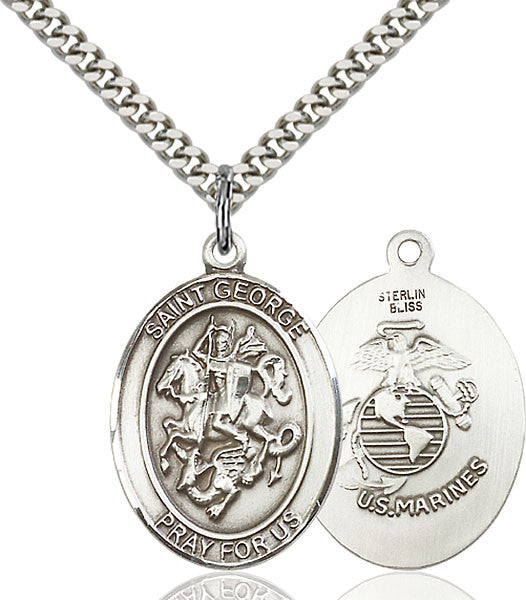 Sterling Silver St. George Pendant