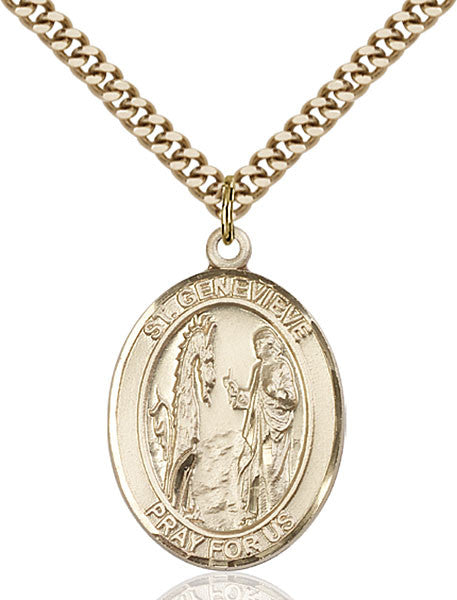 Gold Filled St. Genevieve Pendant