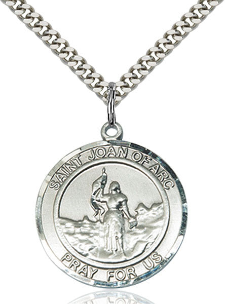 Sterling Silver St. Joan of Arc Pendant