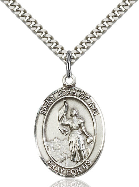 Sterling Silver St. Joan of Arc Pendant