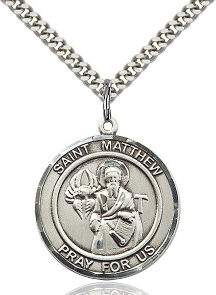 Sterling Silver St. Matthew the Apostle Pendant