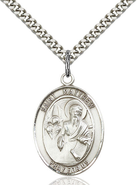 Sterling Silver St. Matthew the Apostle Pendant