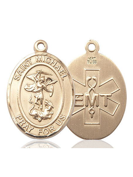 14kt Gold St. Michael / Emt Medal