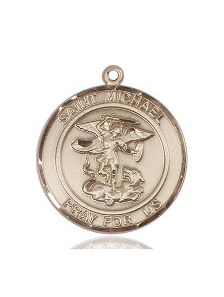 14kt Gold St. Michael the Archangel Medal