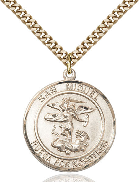 Gold Filled San Miguel Arcangel Pendant