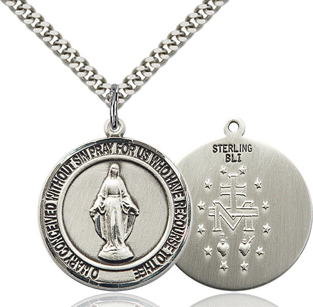 Sterling Silver Miraculous Pendant