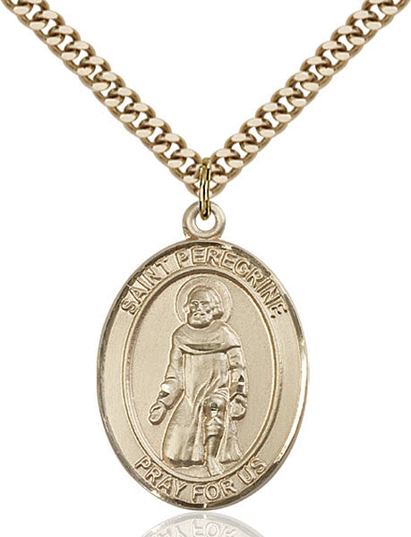 Gold Filled St. Peregrine Laziosi Pendant