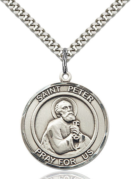 Sterling Silver St. Peter the Apostle Pendant