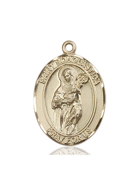 14kt Gold St. Scholastica Medal