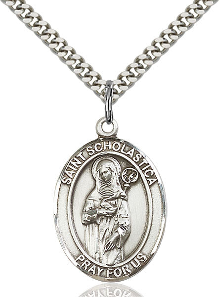 Sterling Silver St. Scholastica Pendant