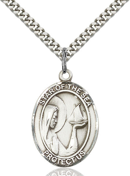 Sterling Silver O/L Star of the Sea Pendant