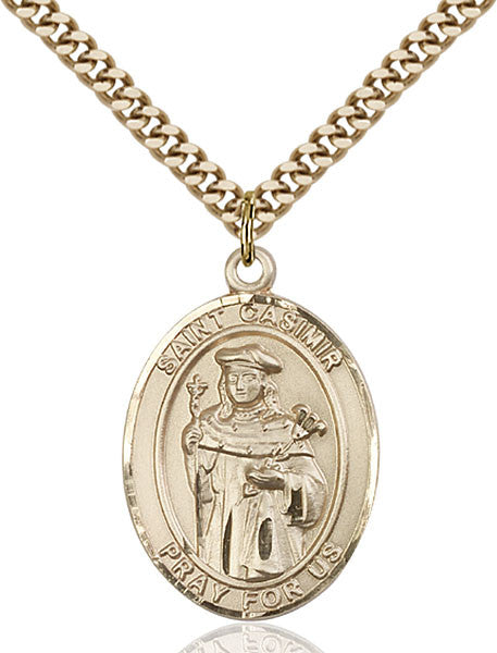 Gold Filled St. Casimir of Poland Pendant