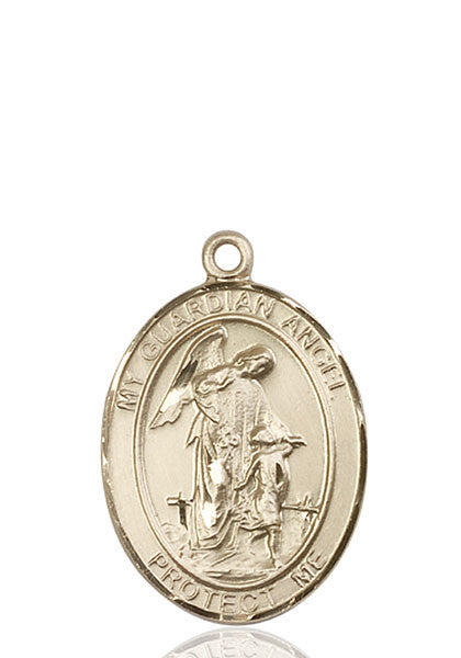 14kt Gold Guardian Angel Medal