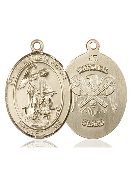 14kt Gold Guardian Angel Medal