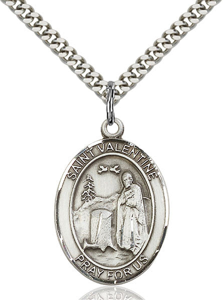 Sterling Silver St. Valentine of Rome Pendant