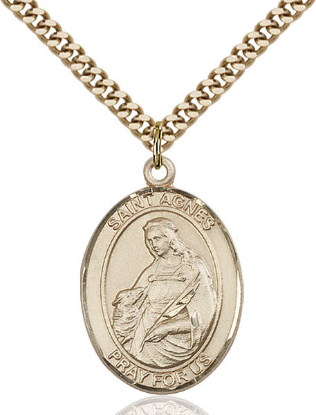 Gold Filled St. Agnes of Rome Pendant