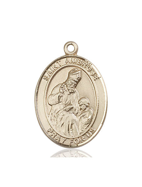 14kt Gold St. Ambrose Medal