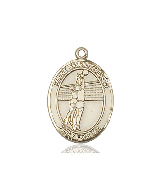 14kt Gold St. Christopher/Volleyball Medal