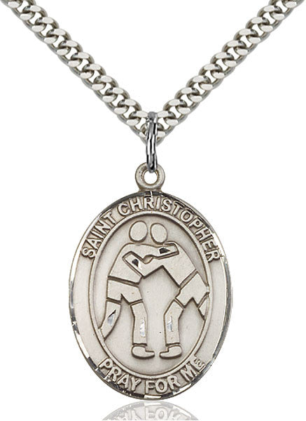 Sterling Silver St. Christopher Pendant