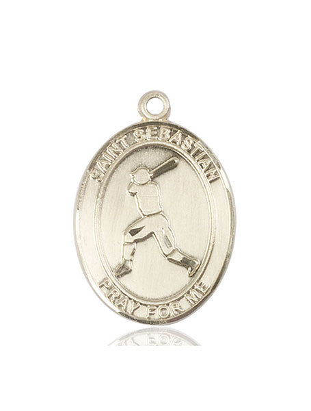 14kt Gold St. Sebastian/Baseball Medal