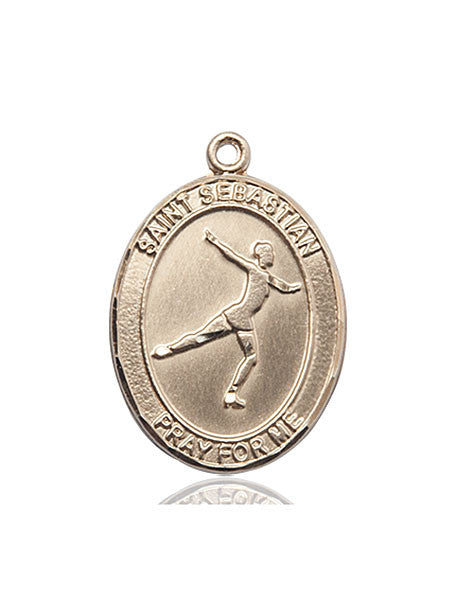 14kt Gold St. Sebastian/Figure Skating Medal