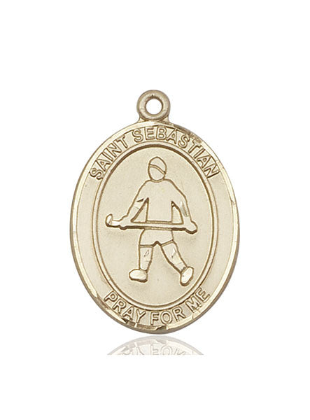 14kt Gold St. Sebastian/Field Hockey Medal