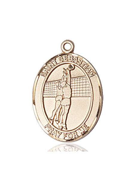 14kt Gold St. Sebastian / Volleyball Medal
