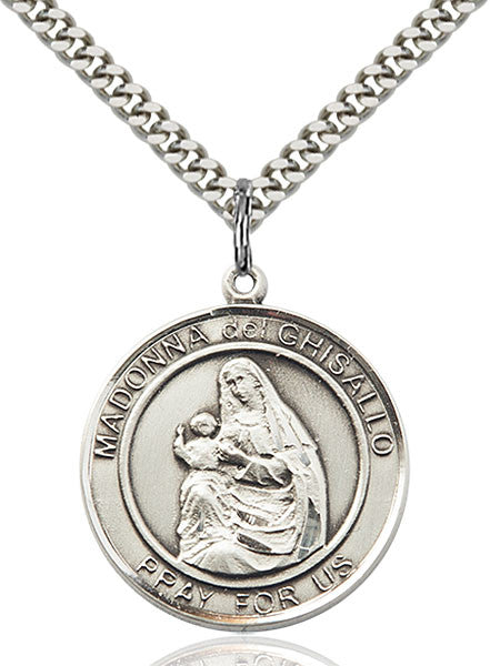 Sterling Silver Madonna Del Ghisallo Pendant