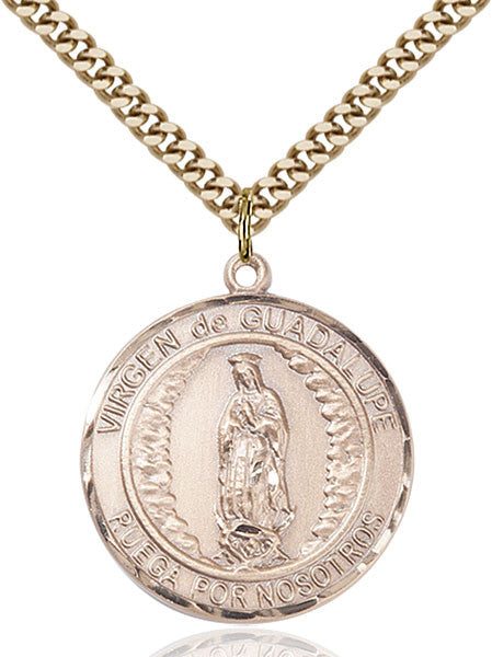 Gold Filled Virgen de Guadalupe Pendant