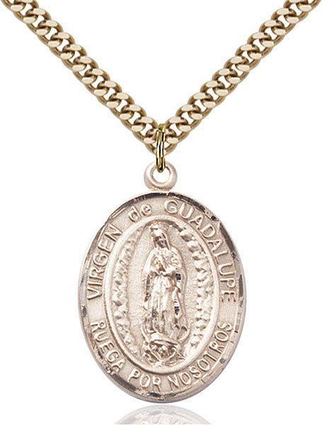 Gold Filled Virgen de Guadalupe Pendant