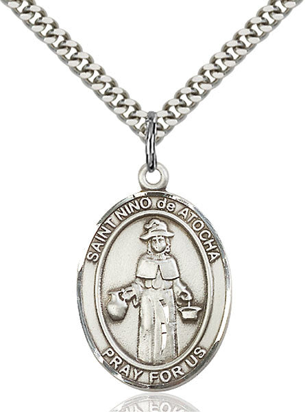 Sterling Silver St. Nino de Atocha Pendant