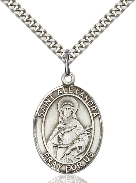 Sterling Silver St. Alexandra Pendant