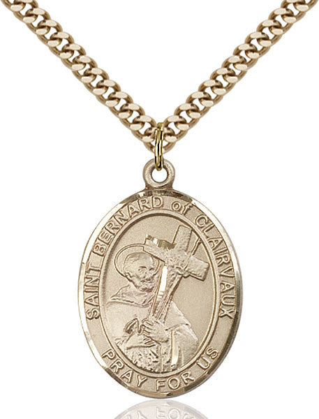 Gold Filled St. Bernard of Clairvaux Pendant