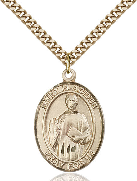 Gold Filled St. Placidus Pendant